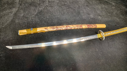 T10 (covering the soil and burning the blade to form wavy patterns)katana