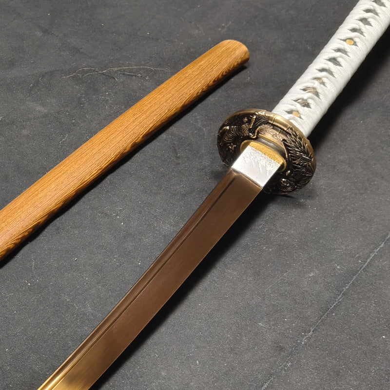 golden legend（Spring steel quenched golden color）katana