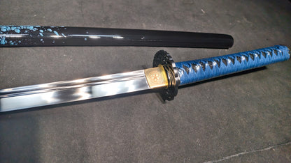 Blue Demonic Fire(spring steel forged) very sharp,katana