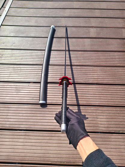 Nichirin Sword, Demon Slayer Tanjiro Kamado Hinokami Kagura Sword, Full Tang 5160 Spring Steel Forged Sharp Blade
