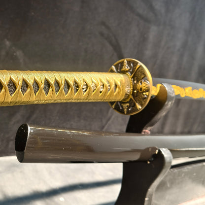 Skeleton King (spring steel) forged katana engraving process