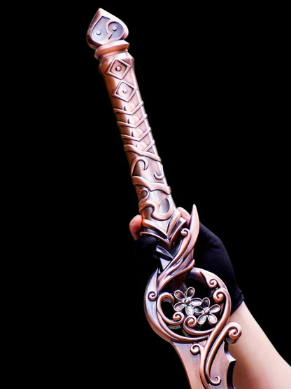 Red-bladed Demon Blade (high manganese steel), blunt blade, unsharpened.