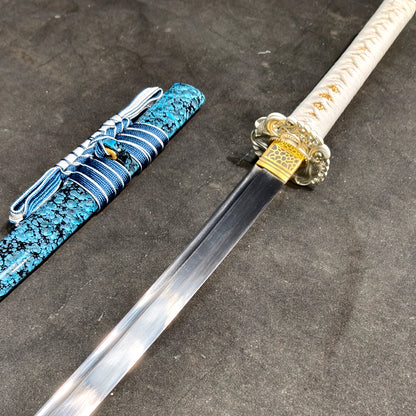 Pisces Blue Knife(spring steel forged) very sharp,katana