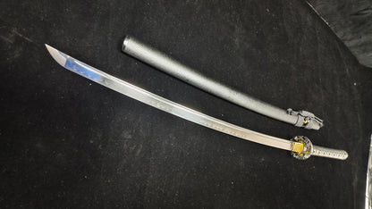 (Medium carbon steel forging process, burnt blade) katana