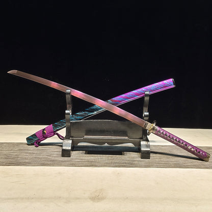 Purple light（Medium carbon steel quenched purple）katana