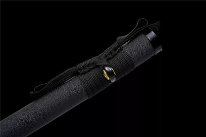 Elden Ring Moonveil Katana, Tarnished Player Legend Magic Samurai Sword, Full Tang Forged 5160 Spring Steel Sharp Blade, 106cm Full Size Solid Wood Handle Alloy Fittings Solid Wood Leather Wrapped Scabbard for Cutting Training Cosplay Collection