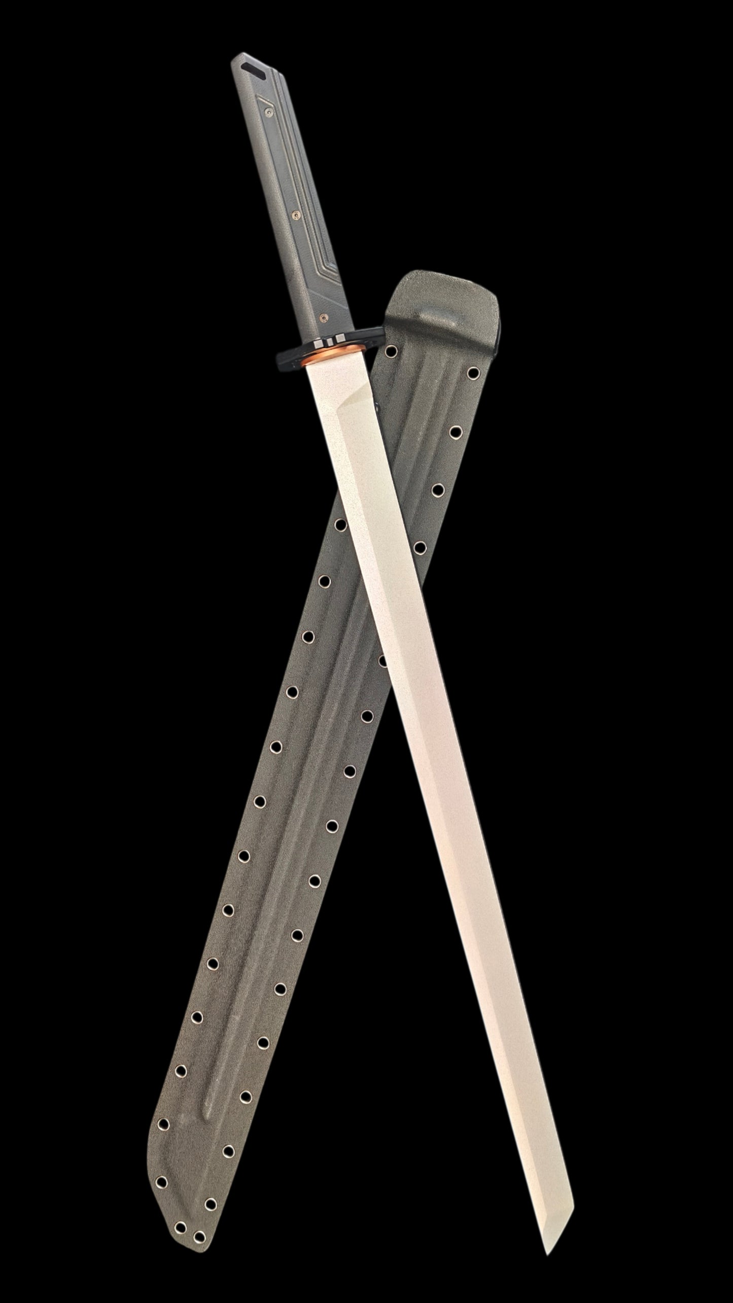 Tactical Knife (White Blade) — "Blade of Ice and Snow" (9SiCr Forged)