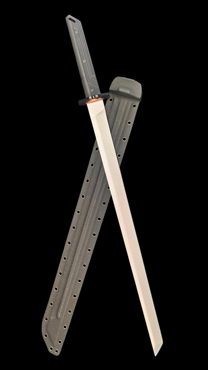 Tactical Knife (White Blade) — "Blade of Ice and Snow" (9SiCr Forged)