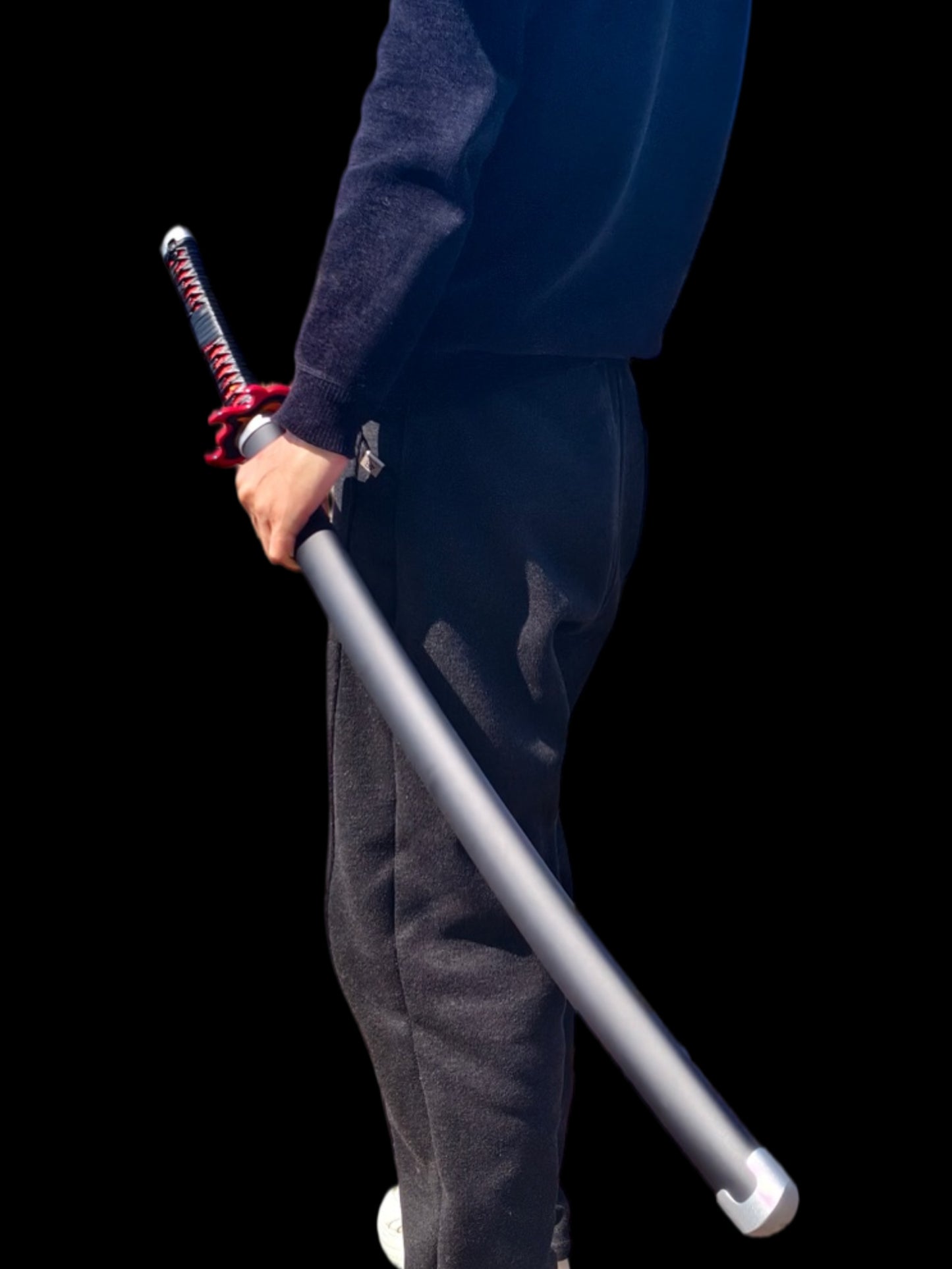 Nichirin Sword, Demon Slayer Tanjiro Kamado Hinokami Kagura Sword, Full Tang 5160 Spring Steel Forged Sharp Blade