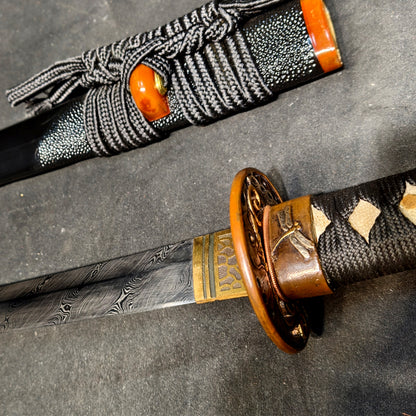 Dark Knight（Patterned Steel Torsion Forging）extremely sharp,katana