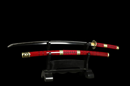 Sandai Kitetsu Katana, One Piece Roronoa Zoro Sword, Full Tang 1095 High Carbon Steel Forged Sharp Blade
