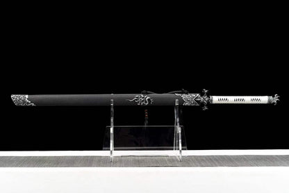 Dragon Roar Mystic Scale, High Manganese Steel Blue Blade, Alloy Dragon Fittings, Full Tang Construction, Sharp Edge, Collectible Decorative Sword