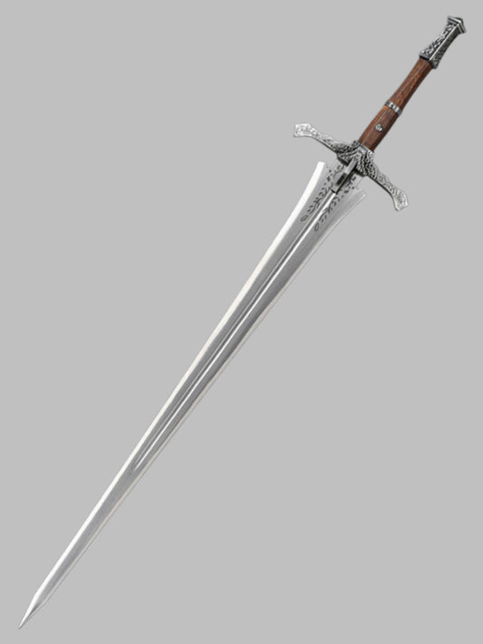 Elden Ring Knight Greatsword & Straight Sword Stainless Steel Replica, Unsharpened Cosplay Weapon for Display & Collection