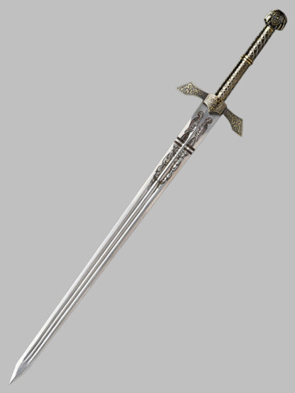 Elden Ring Banished Knight's Greatsword Stainless Steel Replica Sword, Unsharpened Cosplay Weapon for Collection & Costume Display