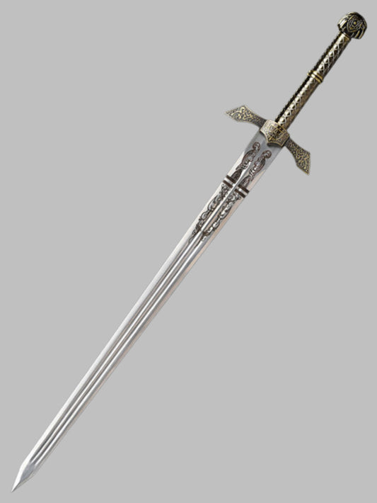 Elden Ring Banished Knight's Greatsword Stainless Steel Replica Sword, Unsharpened Cosplay Weapon for Collection & Costume Display