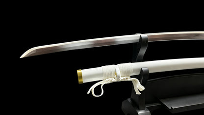 One Piece Zoro Wado Ichimonji Katana Sword, Full Tang Forged 5160 Spring Steel, Sharp Blade
