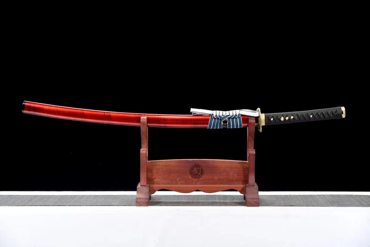 red moon（Pattern steel forged, stone washed pattern circle pattern）katana