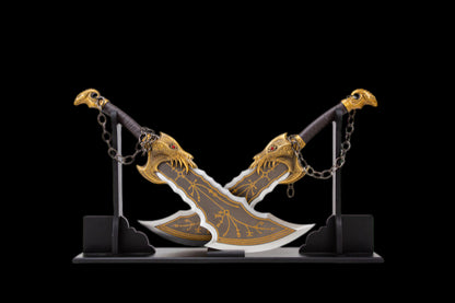 God of War 5: Blades of Chaos — Kratos' Dual-Bladed Chain Swords (Stainless Steel) — Blunt/Unsharpened