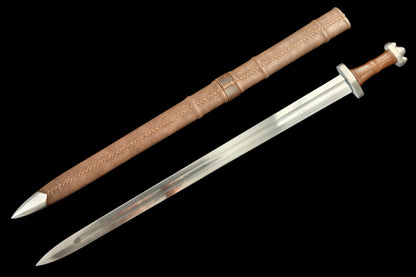 Full Tang Forged 5160 Spring Steel Cangwei Single Hand Sword, Sharp Blade & Hand Finished Construction for Collection and Practice