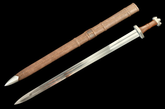 Full Tang Forged 5160 Spring Steel Cangwei Single Hand Sword, Sharp Blade & Hand Finished Construction for Collection and Practice