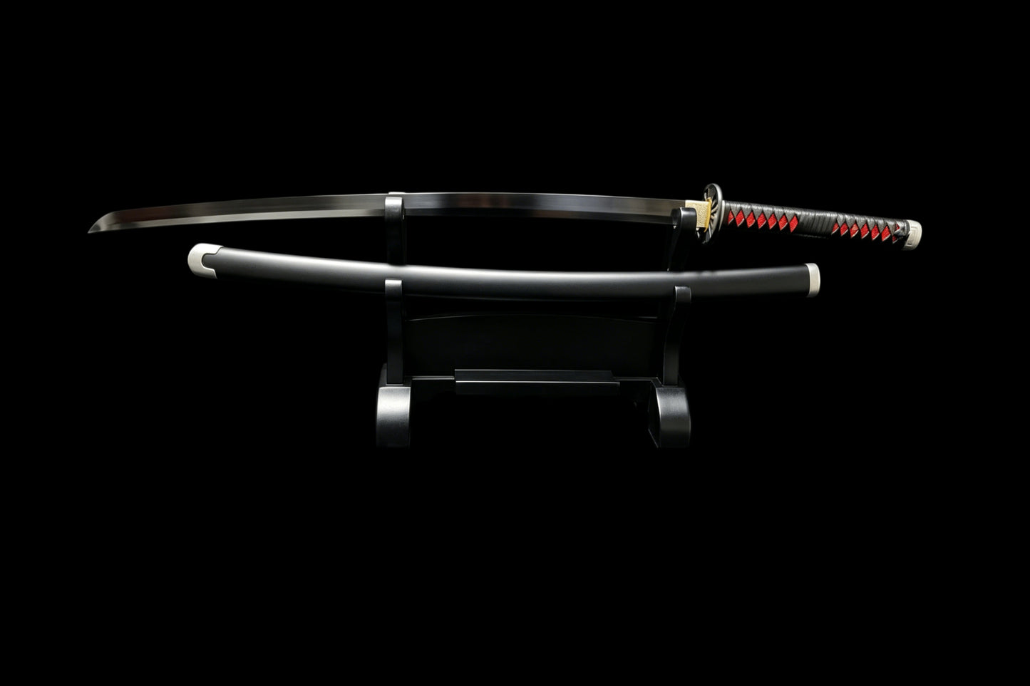 Demon Slayer Tanjiro Kamado Nichirin Sword, Full Tang Forged 5160 Spring Steel, Sharp Blade