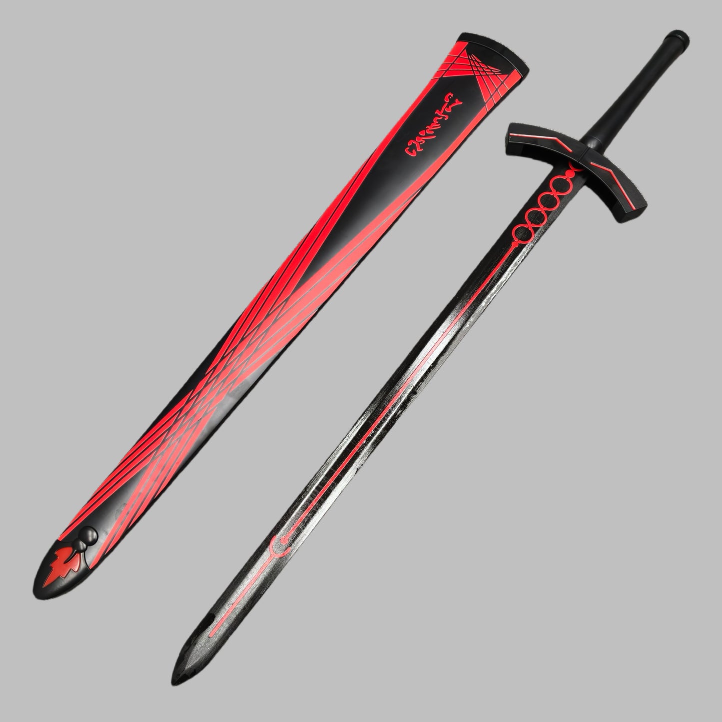 Blackened Sword of Victory (High-Carbon Steel) Blunt blade; unsharpened.