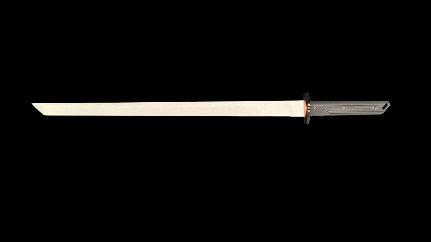Tactical Knife (White Blade) — "Blade of Ice and Snow" (9SiCr Forged)