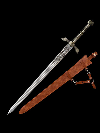 Elden Ring Banished Knight's Greatsword Stainless Steel Replica Sword, Unsharpened Cosplay Weapon for Collection & Costume Display