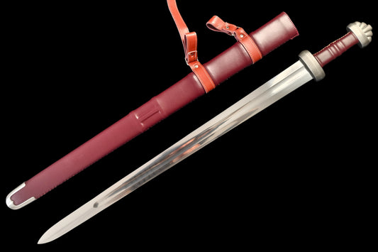 Full Tang Forged 5160 Spring Steel Wild Hunter Single Hand Sword, Sharp Blade, Hand Finished for Collection & Practice