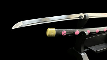 One Piece Zoro Shusui Sword, Full Tang Forged 60Si2CrA Spring Steel, Sharp Blade