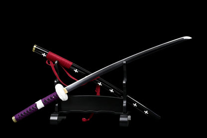 Kikoku Katana, One Piece Trafalgar Law Sword, Full Tang 1095 High Carbon Steel Forged Sharp Blade