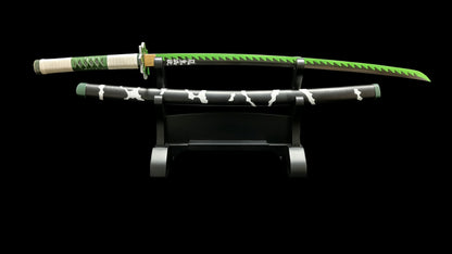Demon Slayer Sanemi Shinazugawa Nichirin Sword, Full Tang Forged 5160 Spring Steel, Sharp Blade