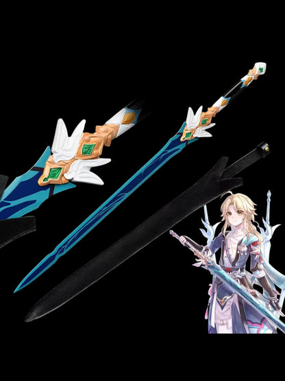 Honkai Star Rail Yanqing Flying Sword Stainless Steel Cosplay Weapon, Unsharpened Replica Prop for Collection & Cosplay