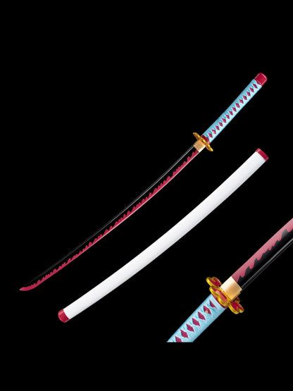 Demon Slayer Mitsuri Kanroji Nichirin Sword, Full Tang Forged 1095 High Carbon Steel, Sharp Blade