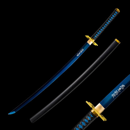 Demon Slayer Muichiro Tokito Nichirin Sword, Full Tang Forged 1095 High Carbon Steel, Sharp Blade