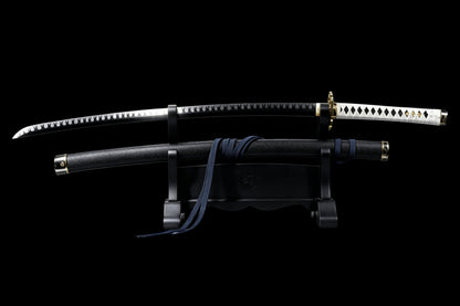 Yamato Katana, Devil May Cry 5 Vergil Sword, Full Tang Forged Manganese Steel Blackened Blade, High Game Restoration, Sharp Blade