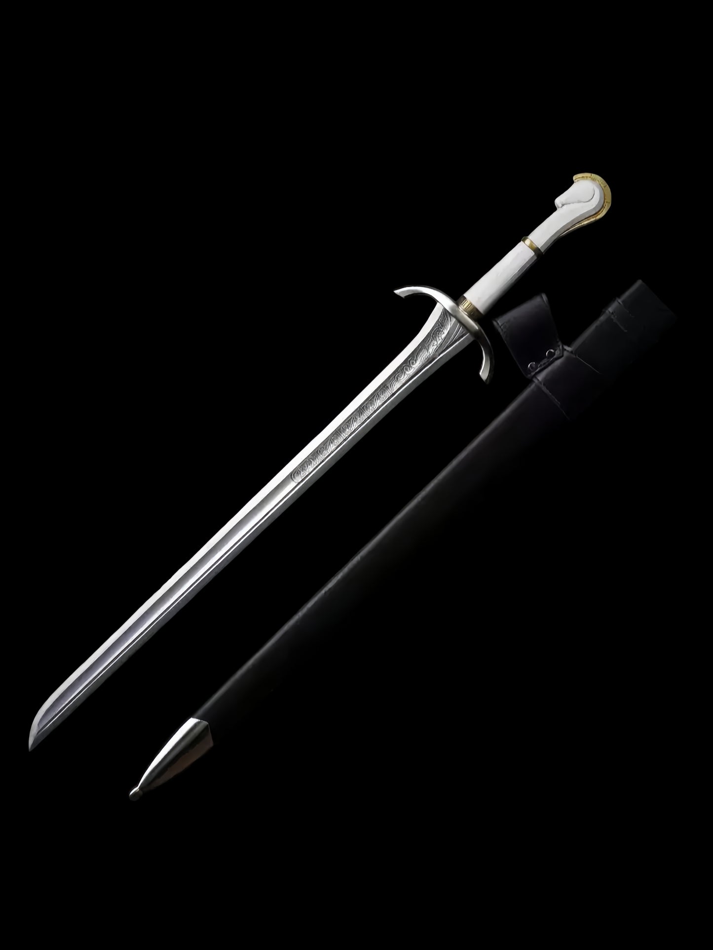 The Lord of the Rings: Halbrand's Sword - Elven Sword (Forged Pattern Steel)