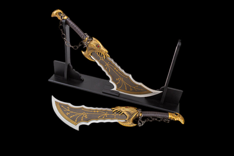 God of War 5: Blades of Chaos — Kratos' Dual-Bladed Chain Swords (Stainless Steel) — Blunt/Unsharpened