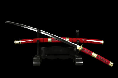 Sandai Kitetsu Katana, One Piece Roronoa Zoro Sword, Full Tang 1095 High Carbon Steel Forged Sharp Blade