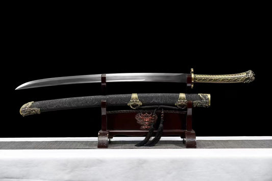 Dragon head integrated handle waist knife goose feather knife安雁翎刀