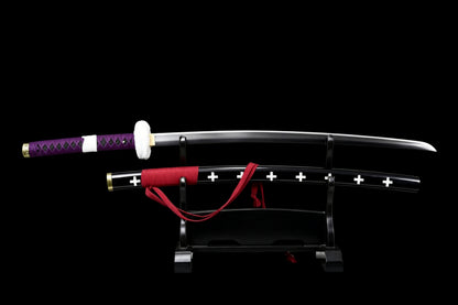 Kikoku Katana, One Piece Trafalgar Law Sword, Full Tang 1095 High Carbon Steel Forged Sharp Blade