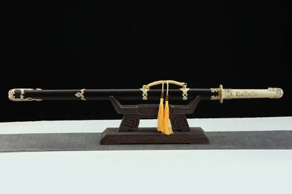 water dragon（Patterned Steel Forged-Ebony Scabbard）
