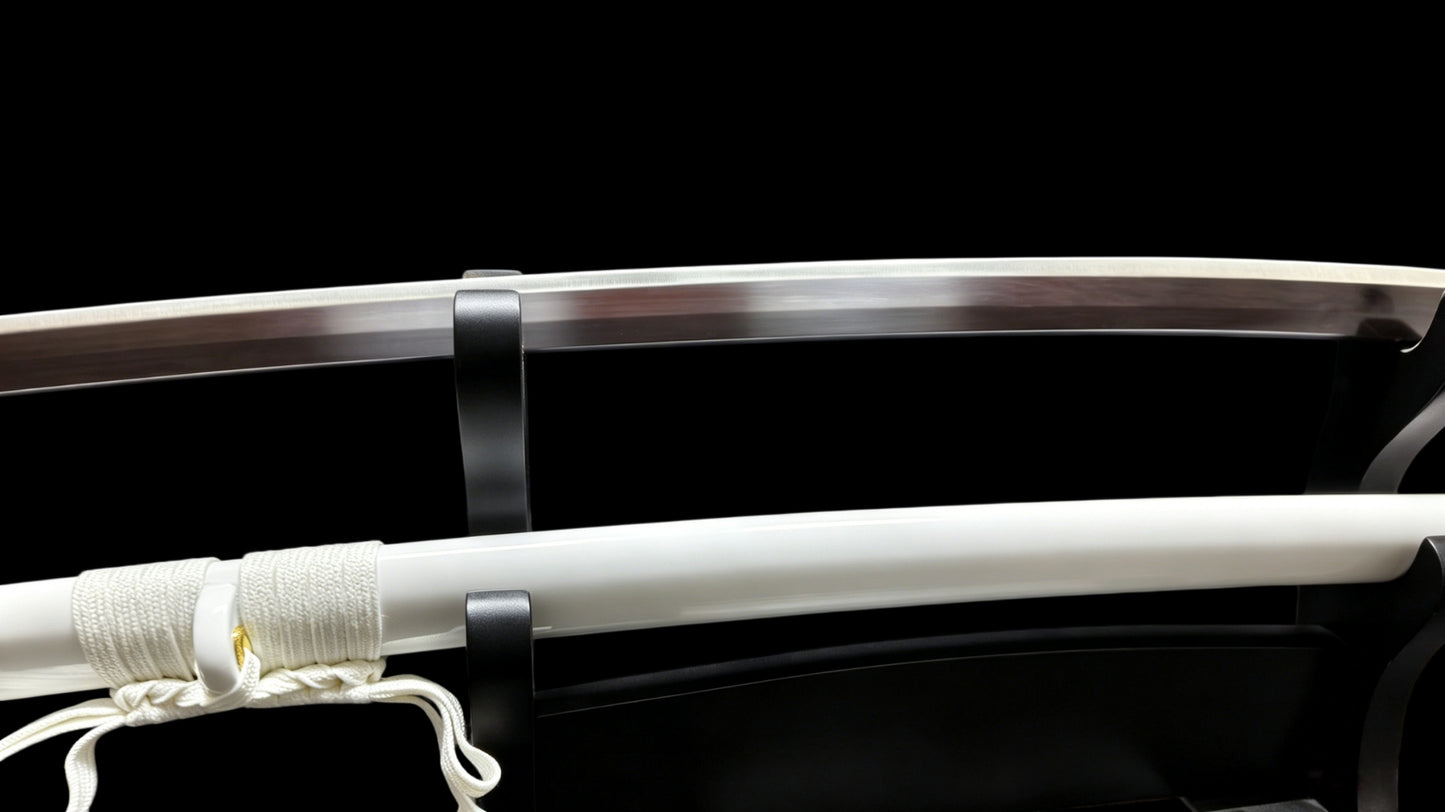 One Piece Zoro Wado Ichimonji Katana Sword, Full Tang Forged 5160 Spring Steel, Sharp Blade