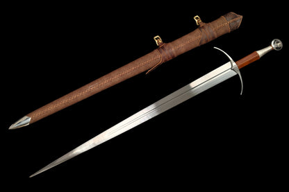 Knight's One-Handed Sword: Holy Radiance Crusade (Forged from 65 Manganese Steel)