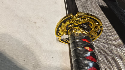 fire thorn（Medium carbon steel covered with soil, burning edge）katana