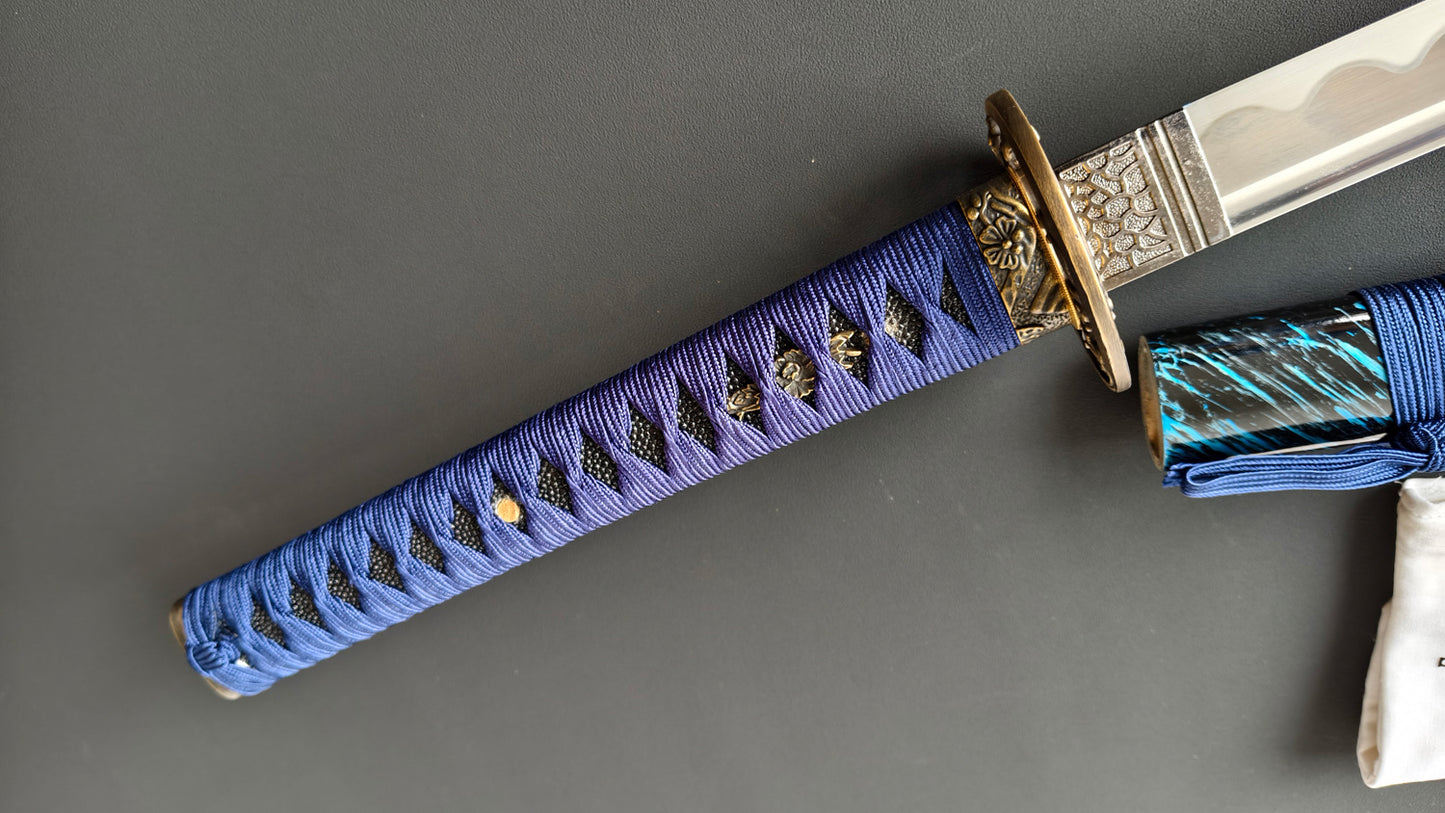 Blue Venerable（Spring steel forging process）katana,(B41)