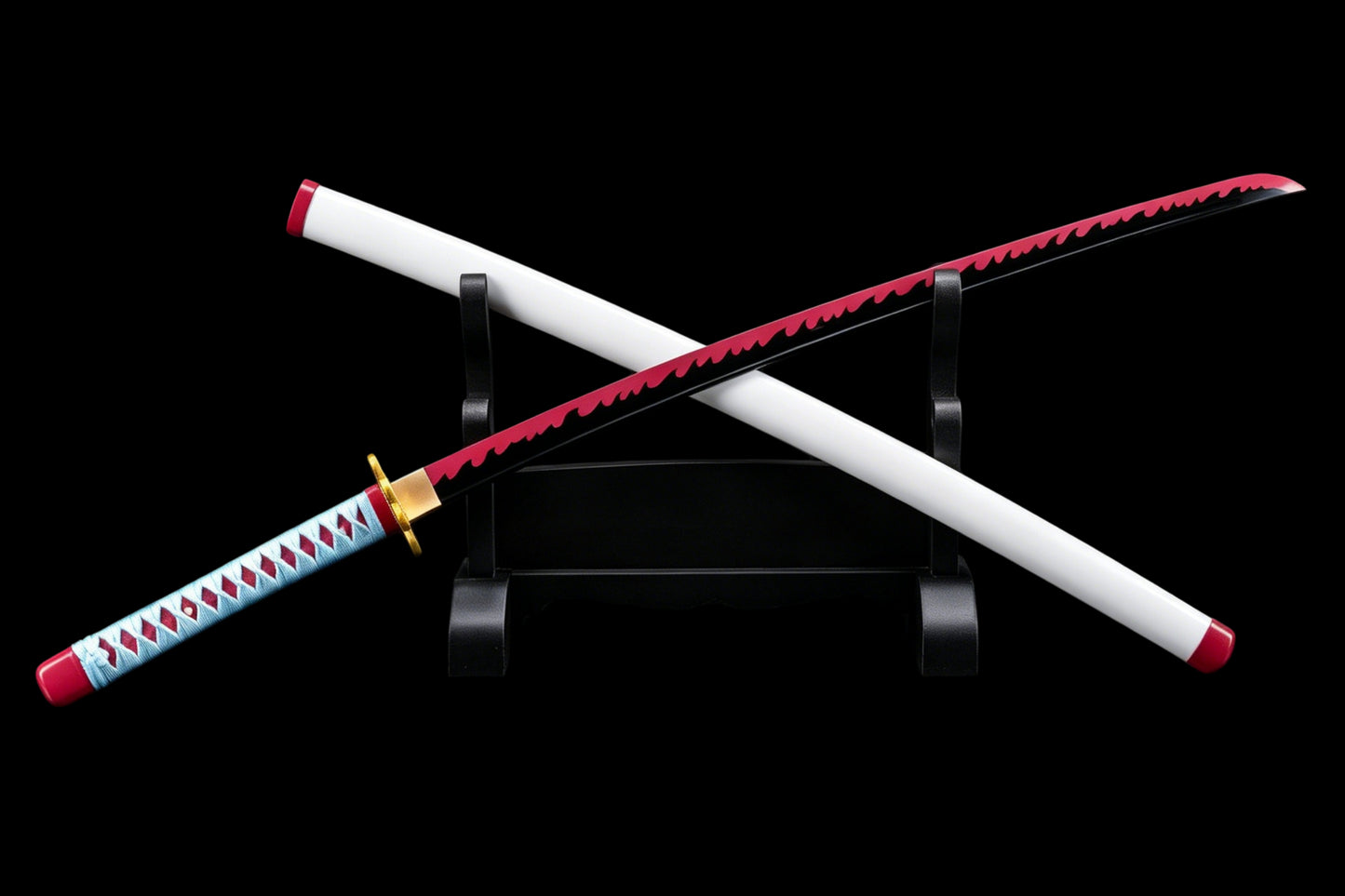 Demon Slayer Mitsuri Kanroji Nichirin Sword, Full Tang Forged 1095 High Carbon Steel, Sharp Blade
