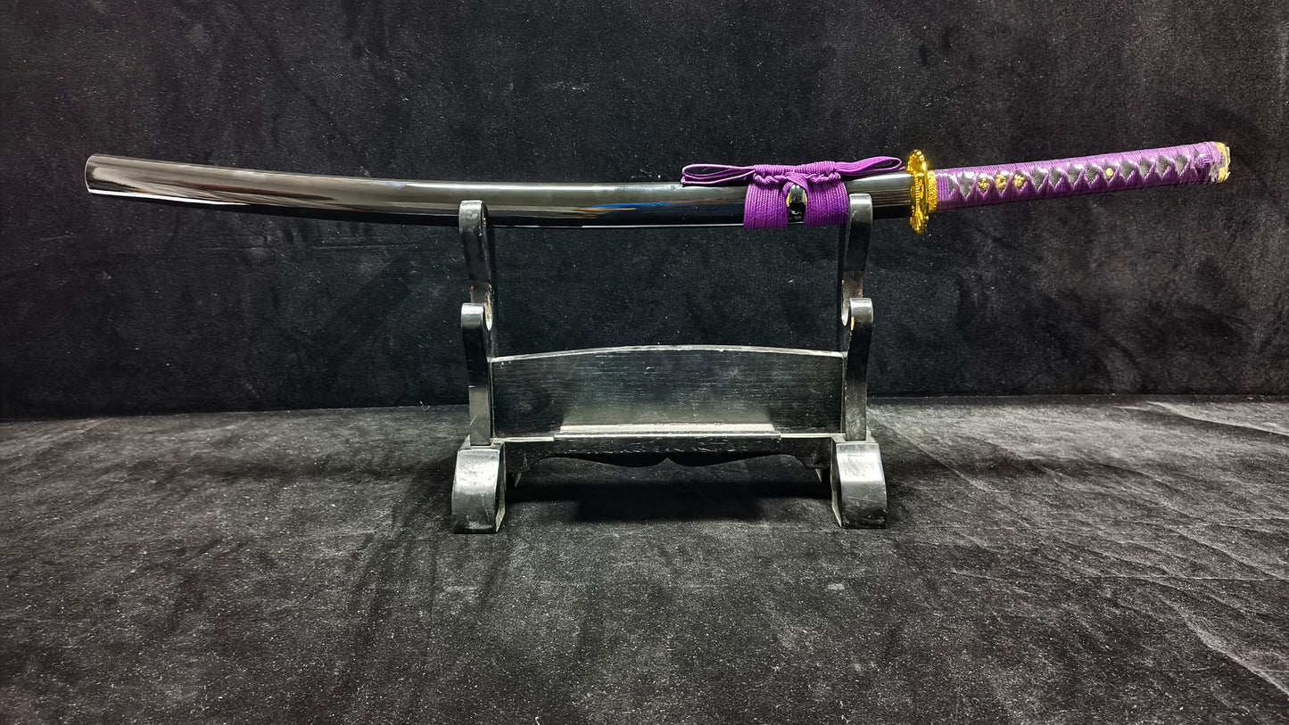 Medium carbon steel forging process quenching purple（A2）katana