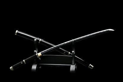 Yubashiri Katana, One Piece Roronoa Zoro Sword, Full Tang 1095 High Carbon Steel Forged Sharp Blade