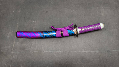 Phantom Assassin，Medium carbon steel (fire-quenched purple blade),katana ,short knife